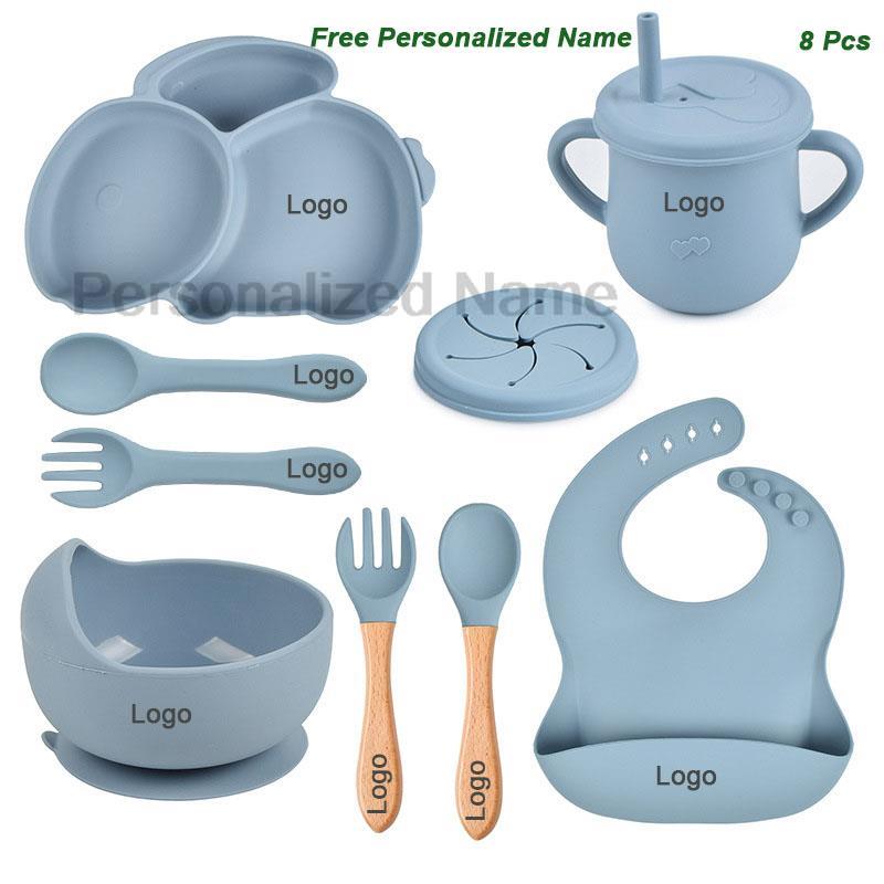 Baby Food Menu - طقم أطباق مجزأة على شكل أرنب