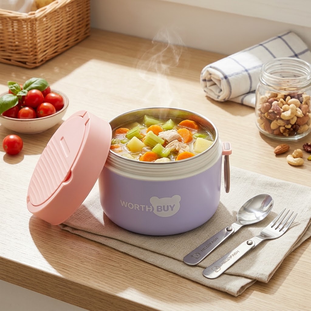 Baby Food Warmer - صندوق غداء حراري من الفولاذ المقاوم